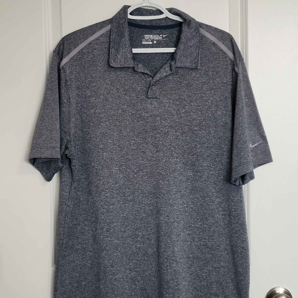 NIKE, gray golf shirt polo, mens
